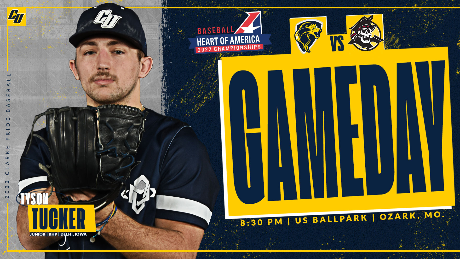 Gameday
8:30 PM | US Ballpark | Ozark, Mo.
Tyson Tucker
Junior | RHP | Delhi, Iowa
