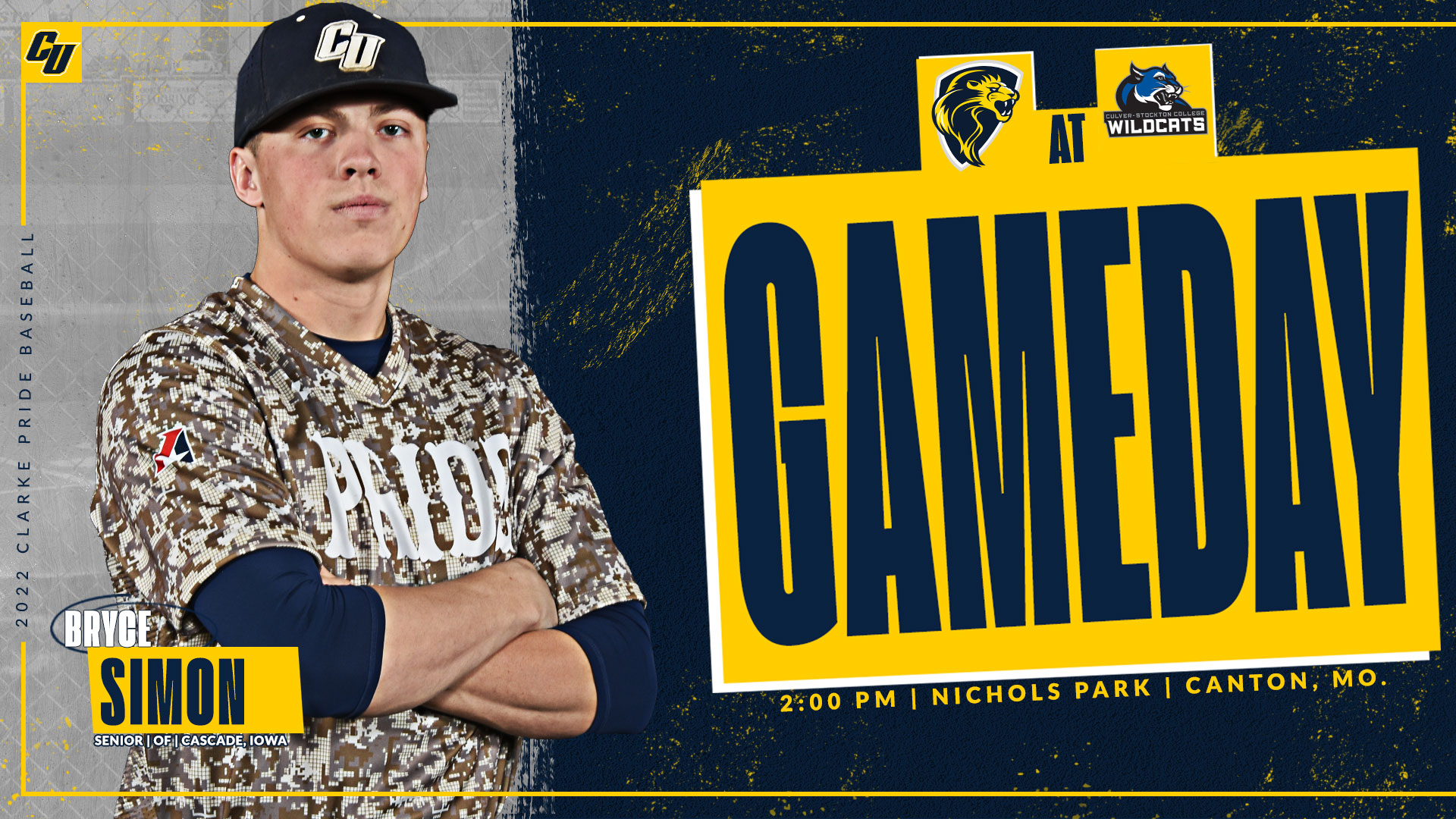 Pride begin final regular season series of 2022 at Culver-Stockton