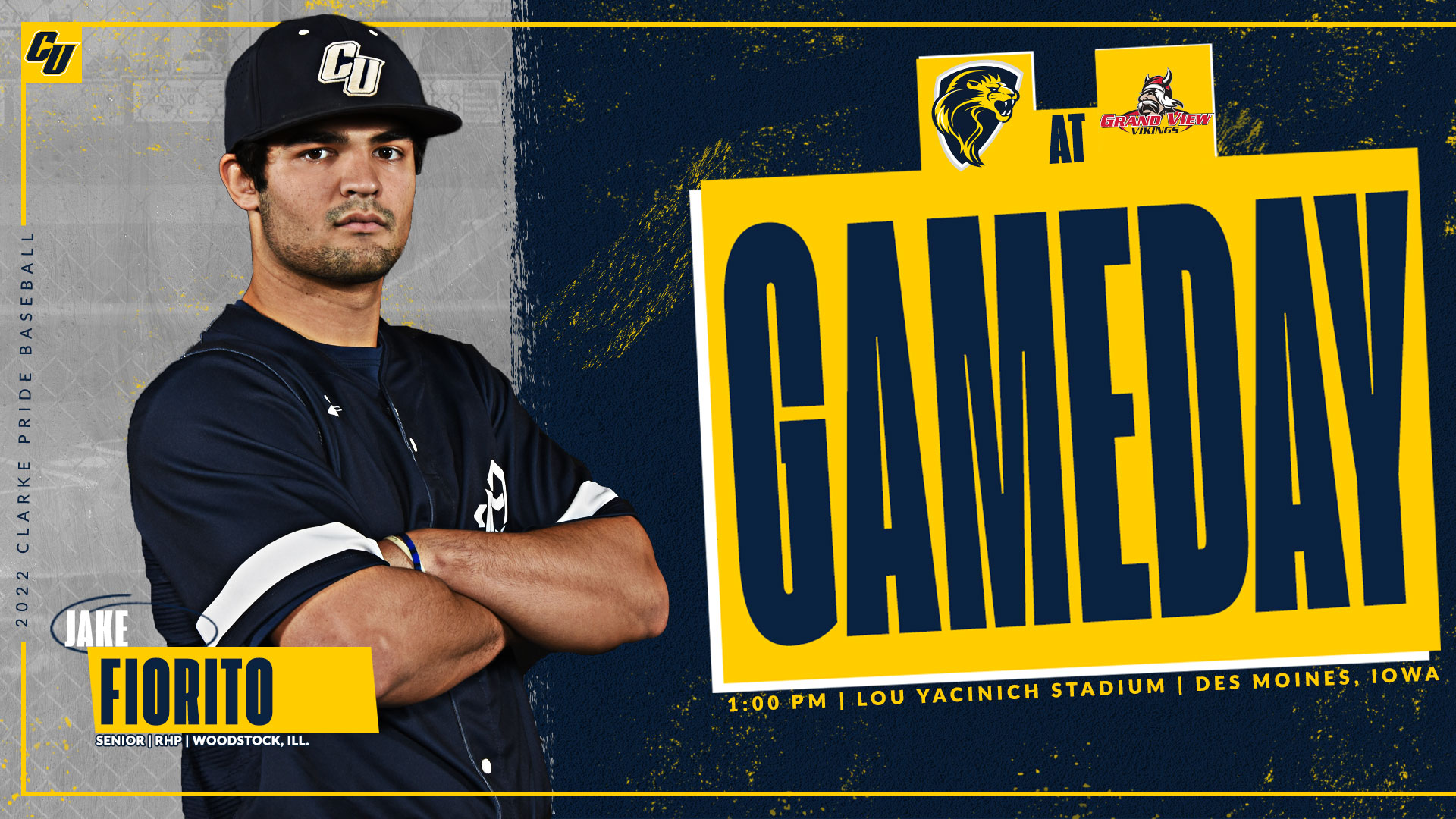 Gameday
1:00 PM | Lou Yacinich Stadium | Des Moines, Iowa
Jake Fiorito
Senior | RHP | Woodstock, Ill.