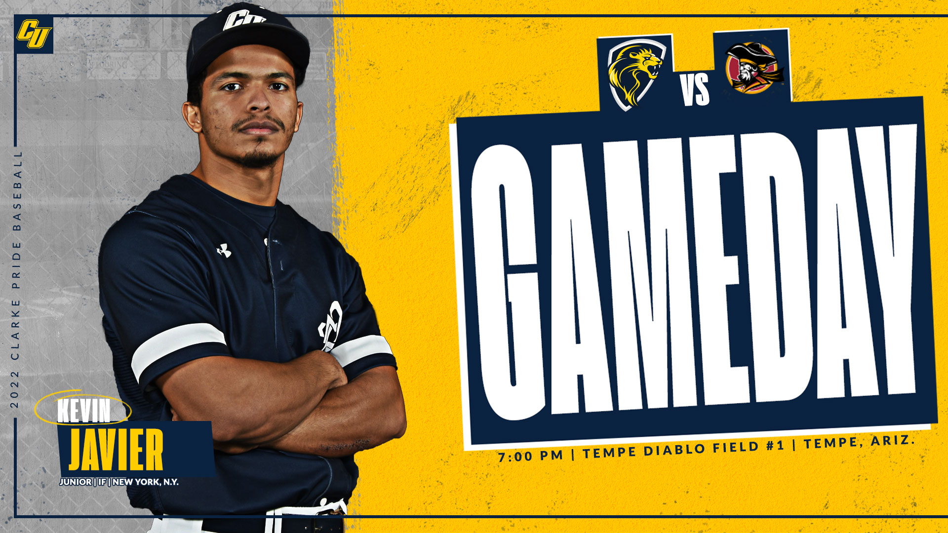 Gameday
7:00 PM | Tempe Diablo Field #1 | Tempe, Ariz.
Kevin Javier
Junior | IF | New York, N.Y.