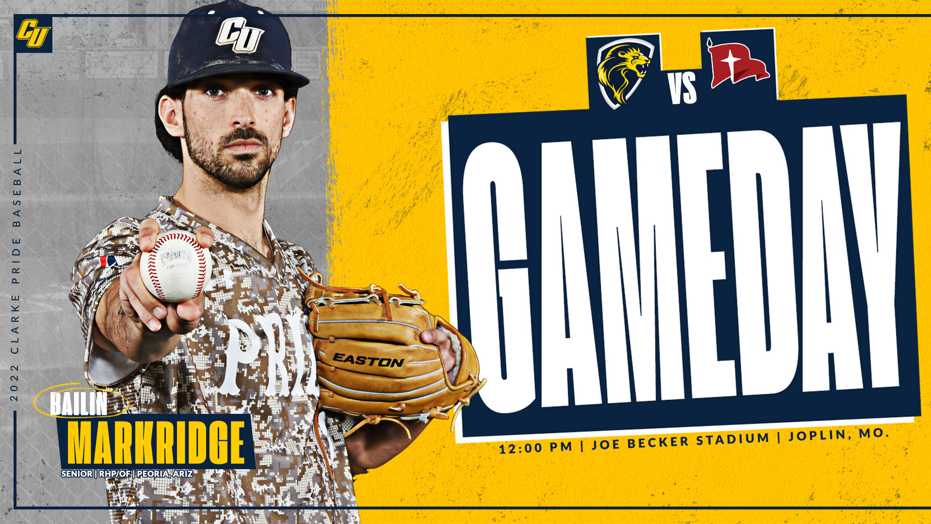 Gameday
12:00 PM | Joe Becker Stadium | Joplin, Mo.
Bailin Markridge
Senior | RHP/OF | Peoria, Ariz.