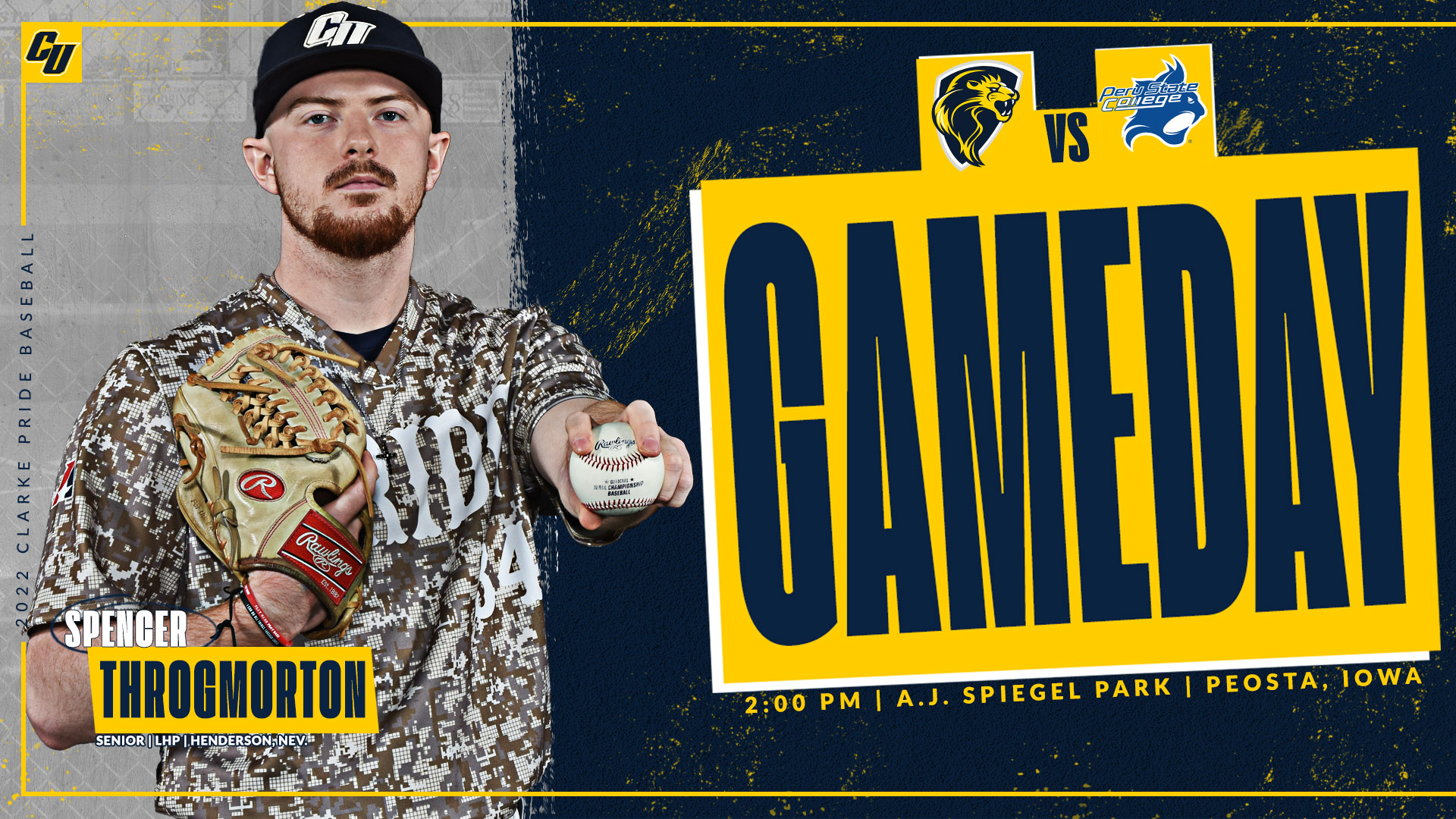Gameday
2:00 PM | A.J. Spiegel Park | Peosta, Iowa
Spencer Throgmorton
Senior | LHP | Henderson, Nev.