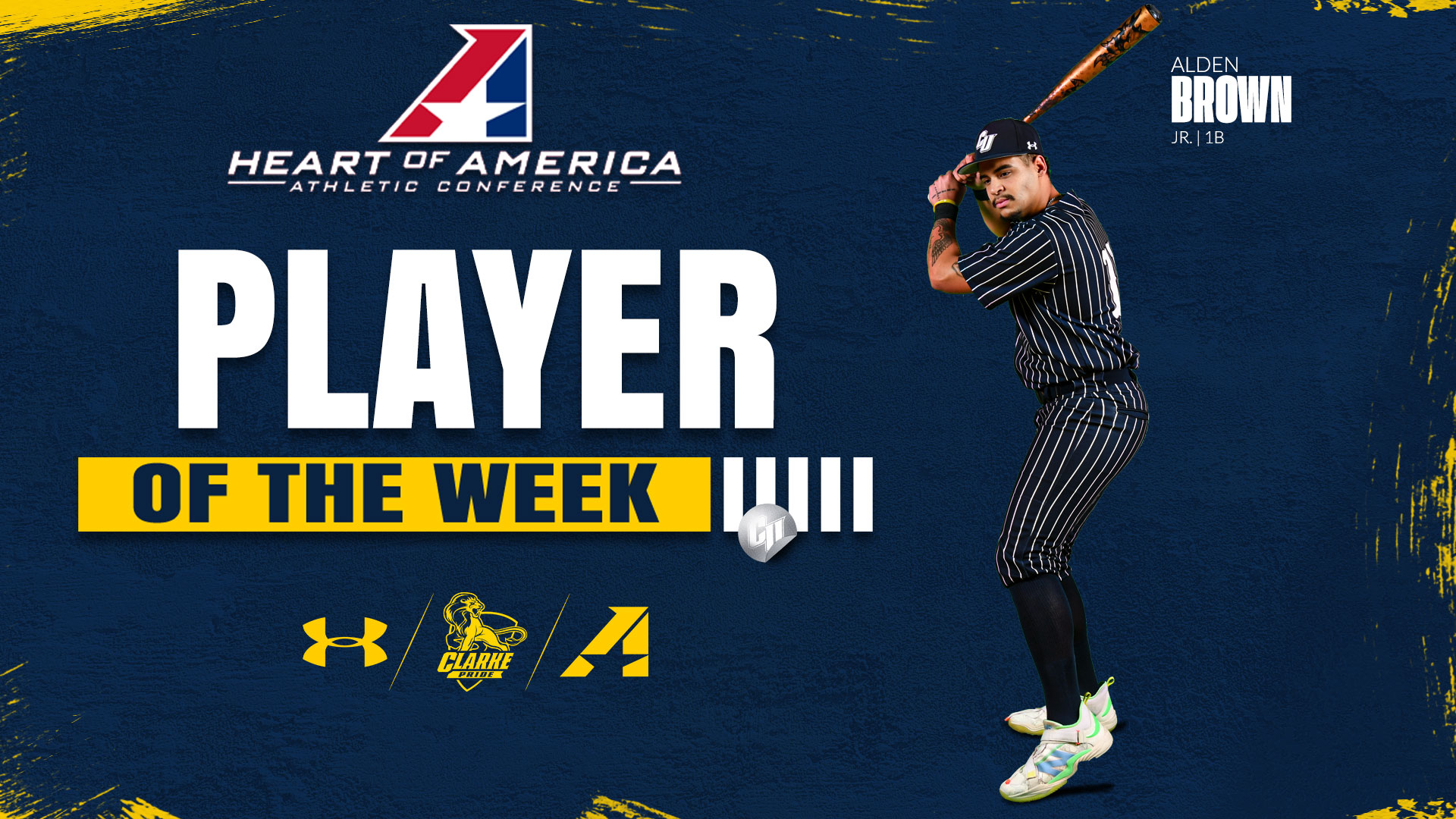 Brown's productive doubleheader carries junior to Heart Player of the Week honors