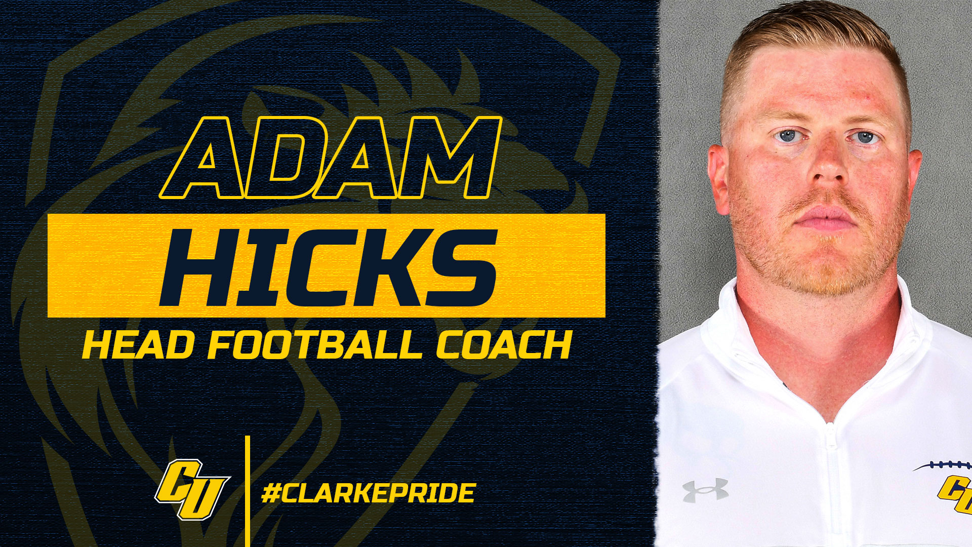 Adam Hicks named Head Coach for Clarke Football