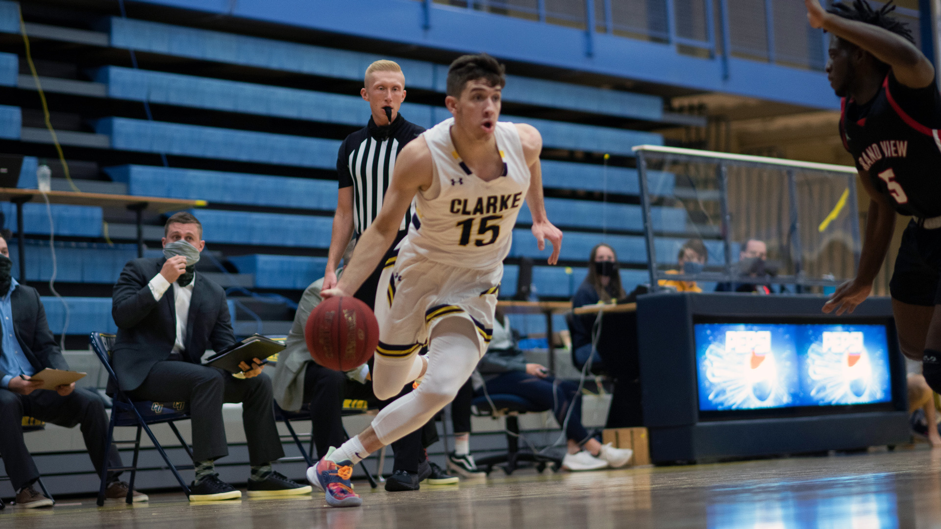 Clarke's Jordan Lake driving towards the basket