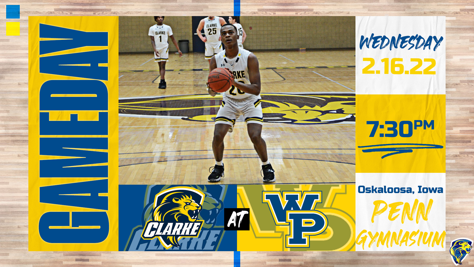 Gameday
Wednesday
2.16.22
7:30 PM
Oskaloosa, Iowa
Penn Gymnasium