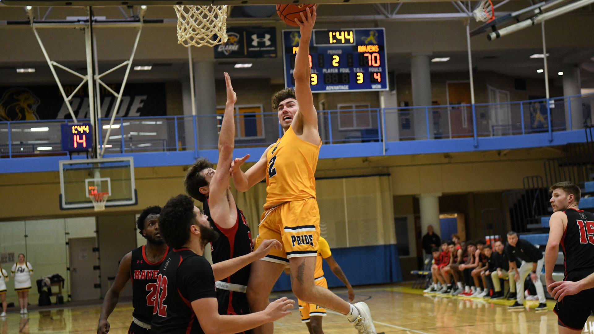 Second half defense and Dean's double-double power Pride to 64-61 win at Grand View