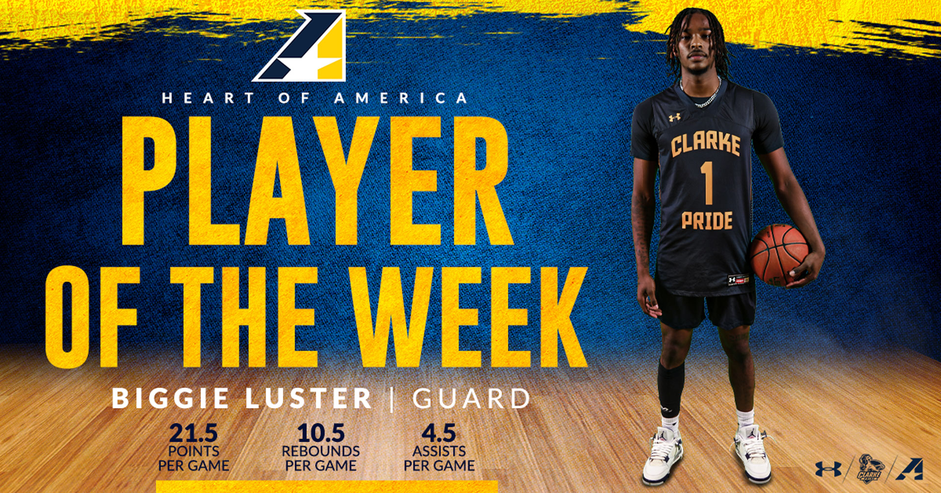 Luster earns first career Heart Player of the Week after pair of Pride wins