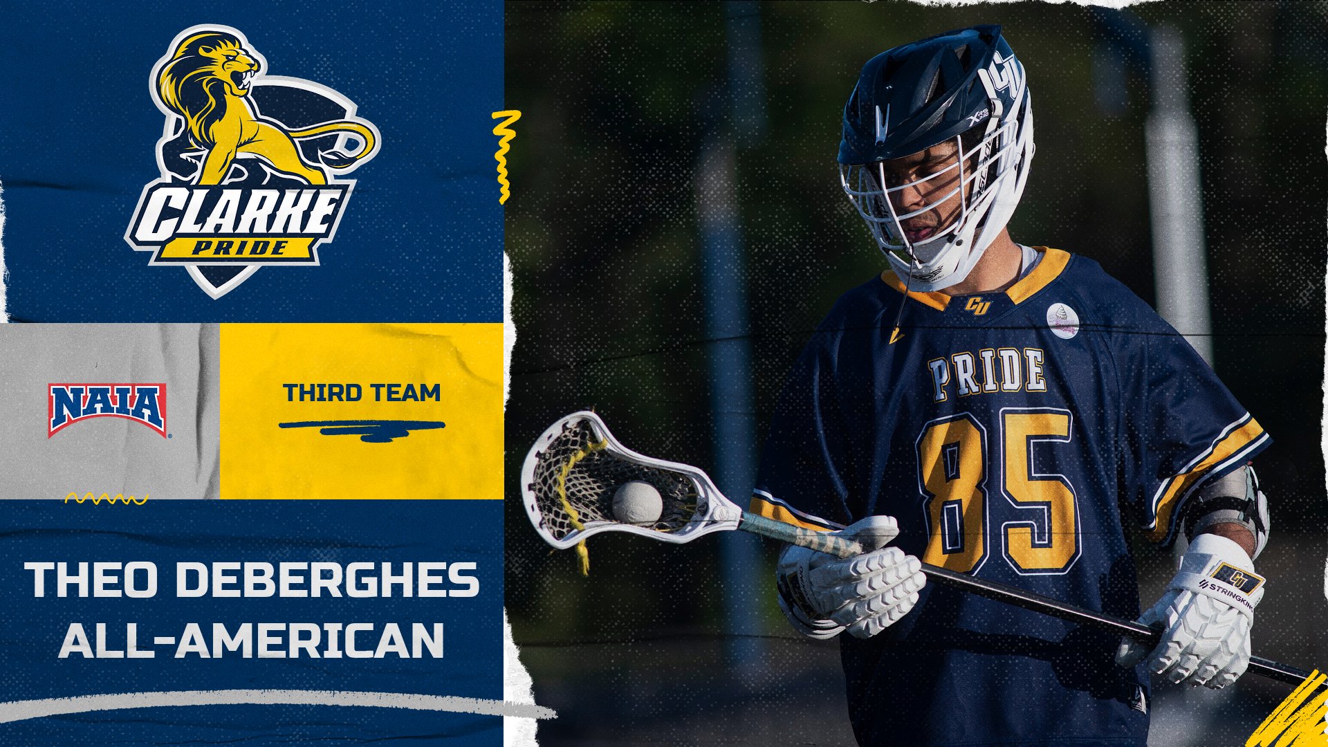 Theo Deberghes claims first NAIA All-America honor in Pride men's lacrosse history