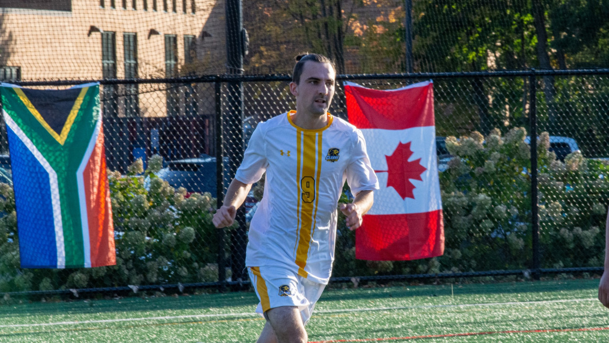 Clarke's Jake Persenico running on the field
