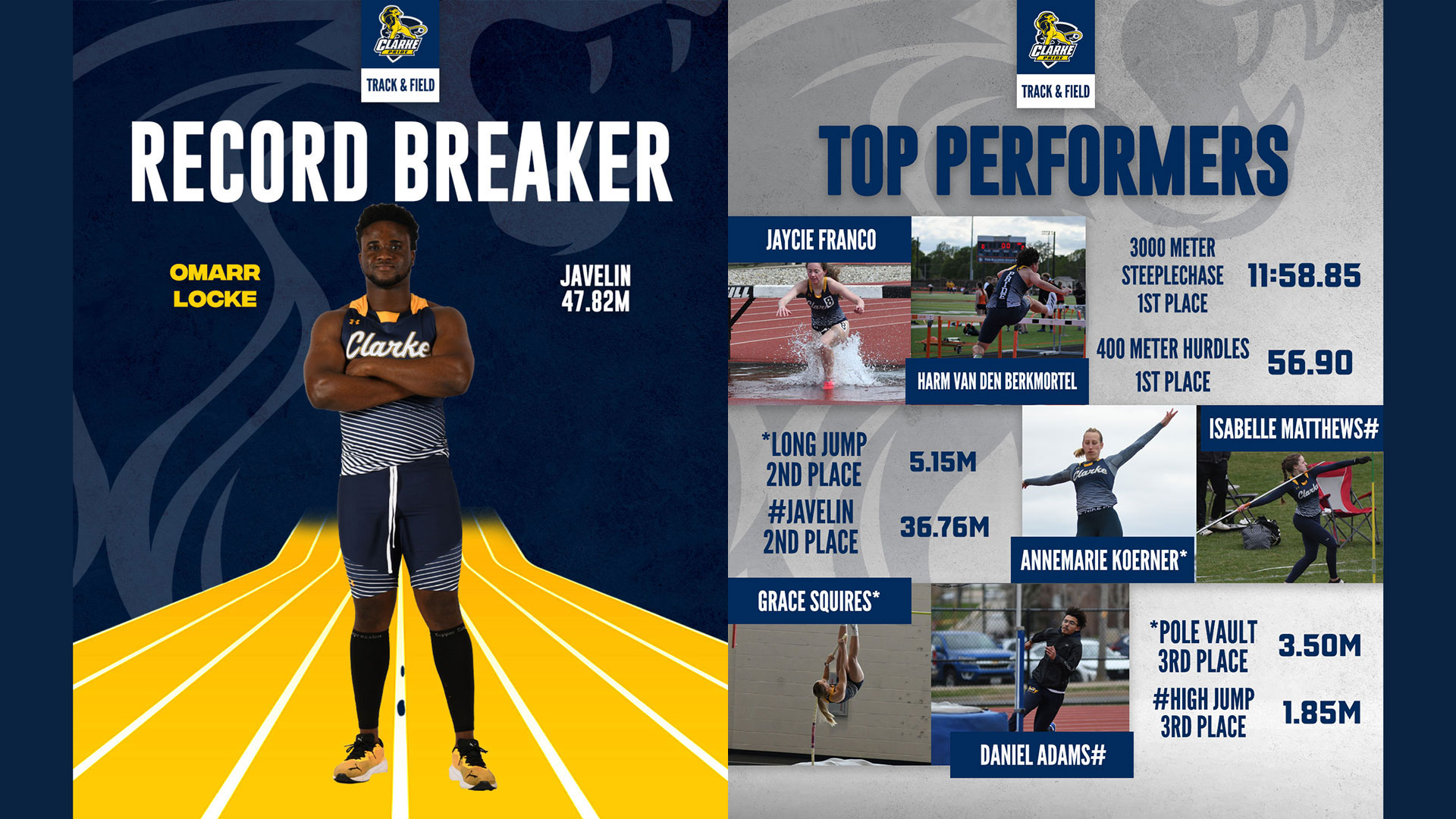 Locke breaks javelin record as Pride continue outdoor season at Mississippi River Rumble