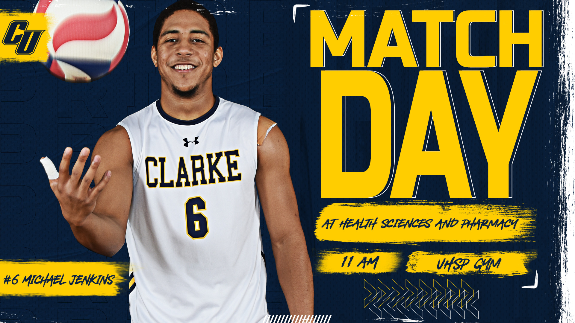 Matchday
at Health Sciences and Pharmacy
11 AM | UHSP Gym
$6 Michael Jenkins