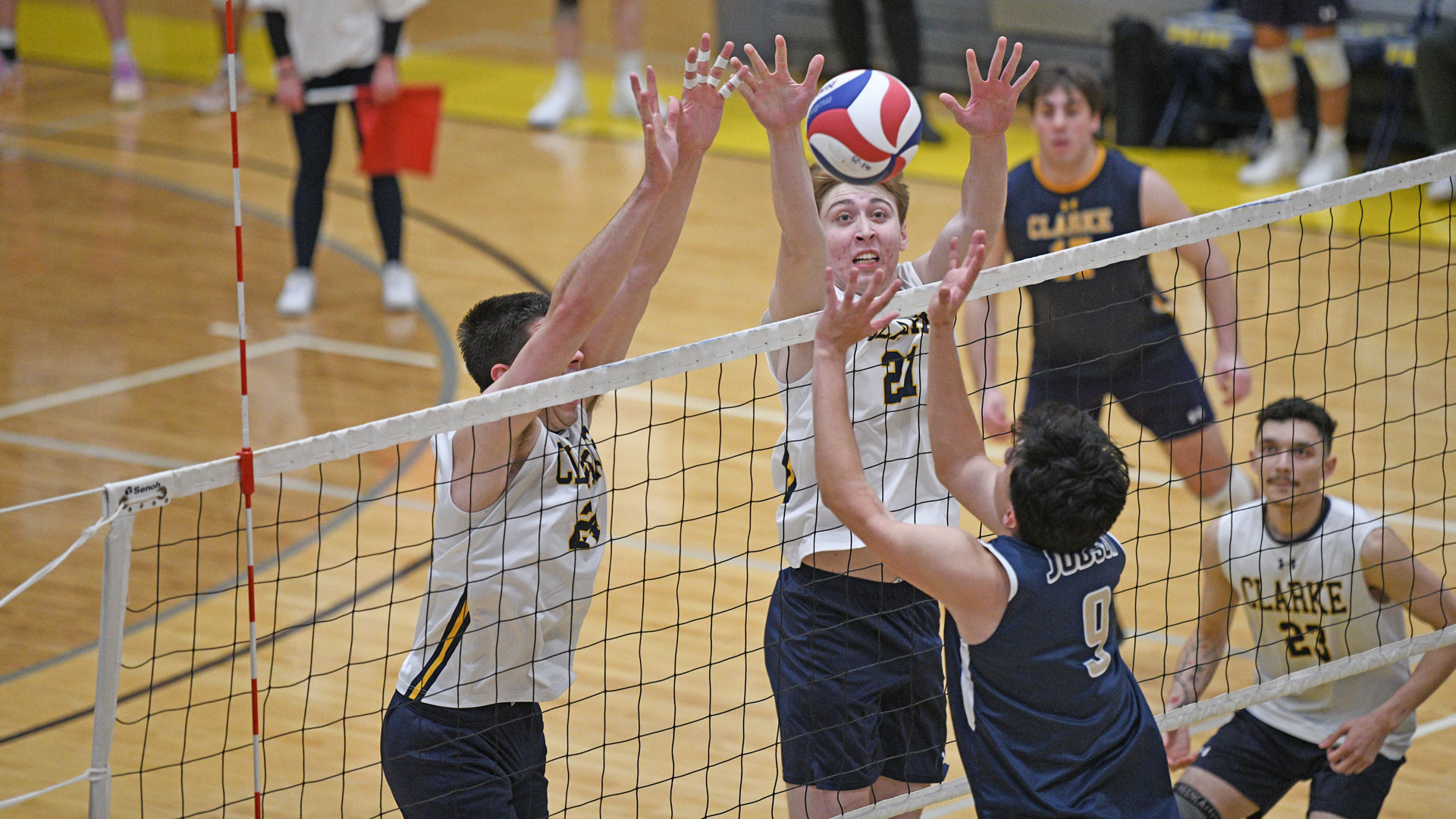 Pride men's volleyball starts road trip with four set loss at Dordt