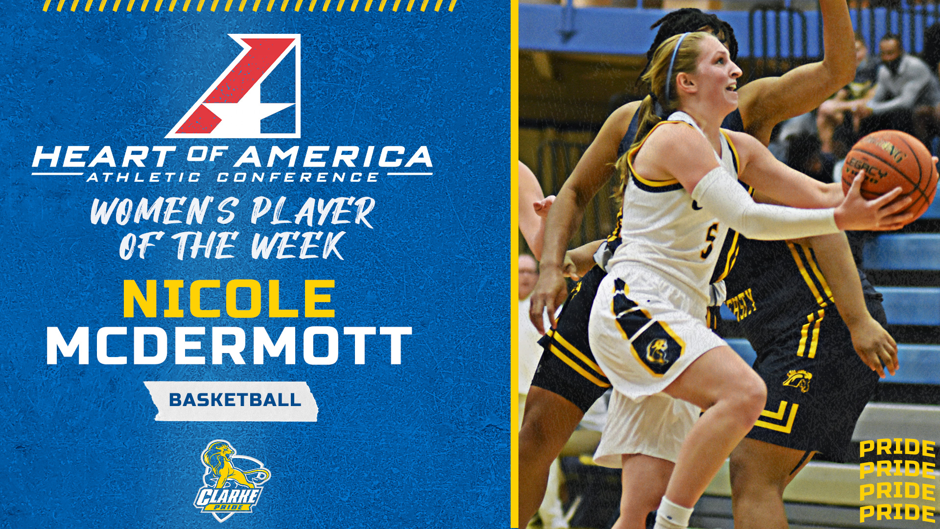Heart of America Athletic Conference 
Women's Player of the Week
Nicole McDermott
Basketball