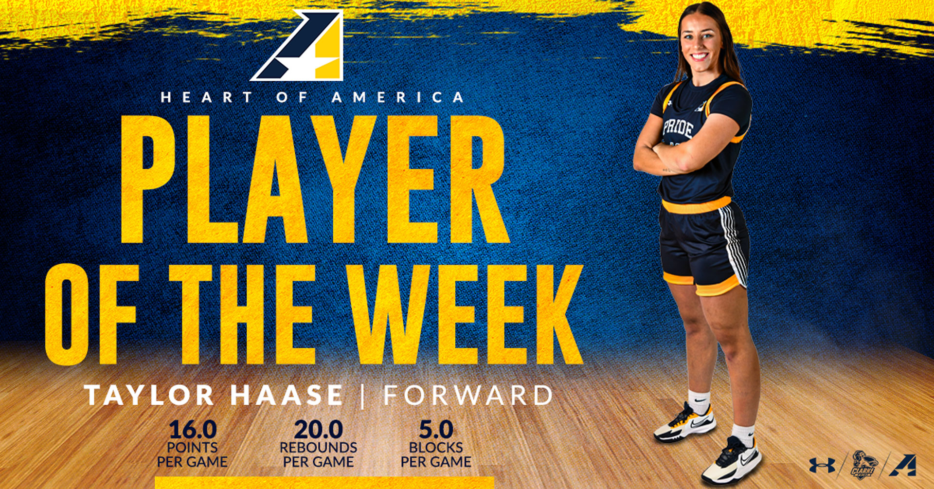 Taylor Haase goes back-to-back with Heart Player of the Week honors