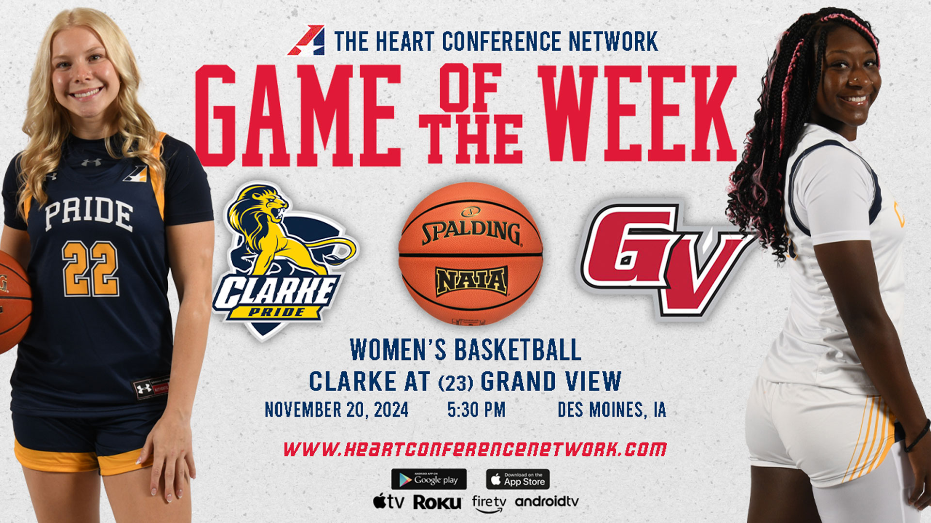 Pride women's basketball's trip to No. 23 Grand View selected as Heart Game of the Week