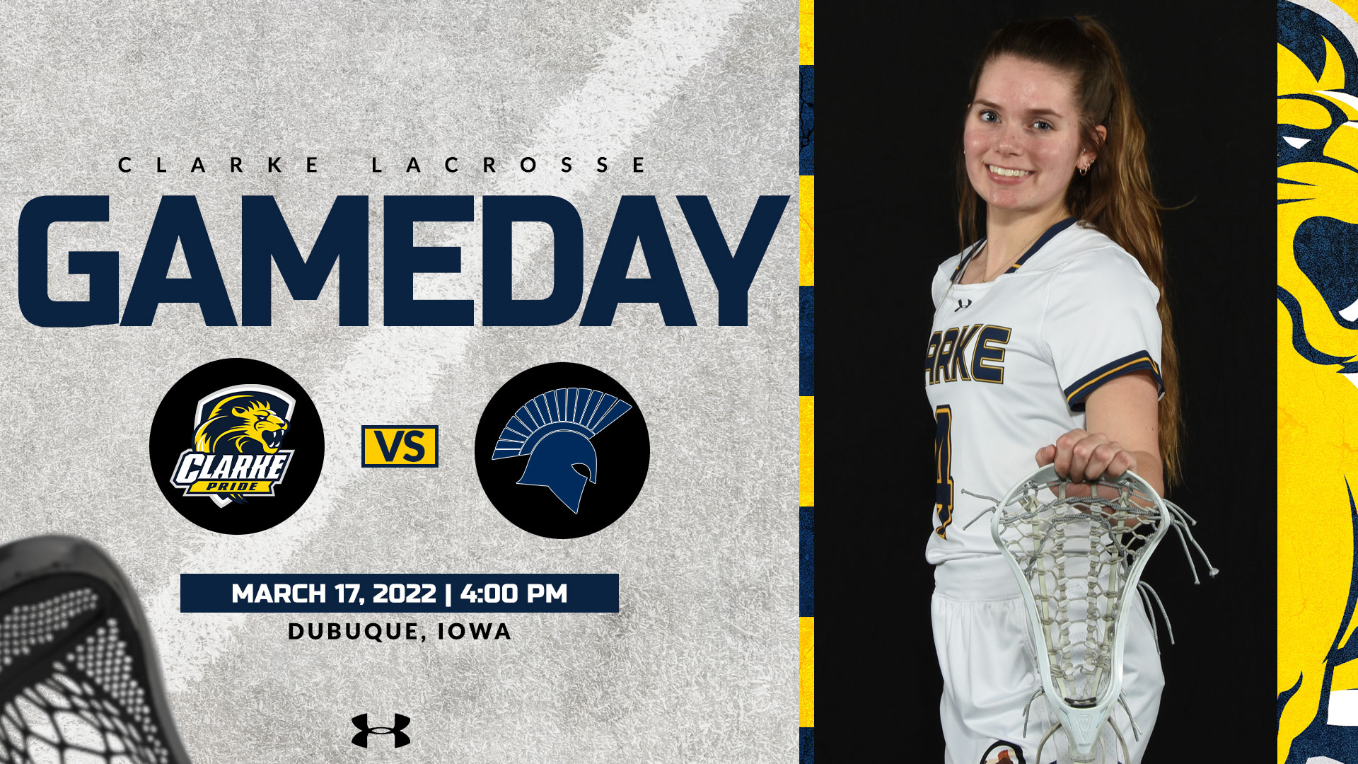 Clarke Lacrosse
Gameday
March 17, 2022 | 4:00 PM
Dubuque, Iowa