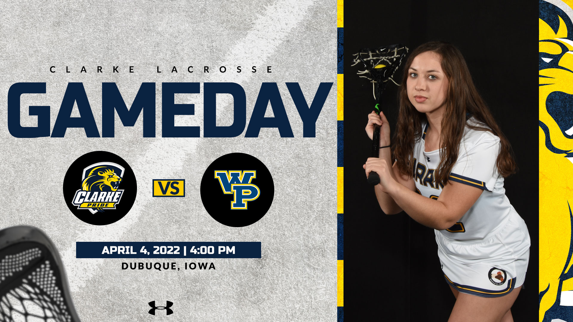 Clarke Lacrosse
Gameday
April 4, 2022 | 4:00 PM
Dubuque, Iowa