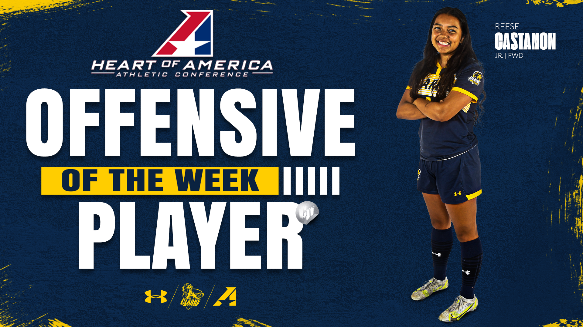 Heart of America Athletic Conference
Offensive Player of the Week
Reese Castanon
JR | FWD
