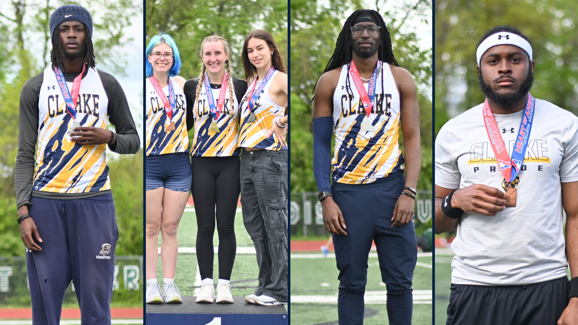 Women's Pole Vault podium sweep highlights Heart Outdoor Championships for Pride track and field